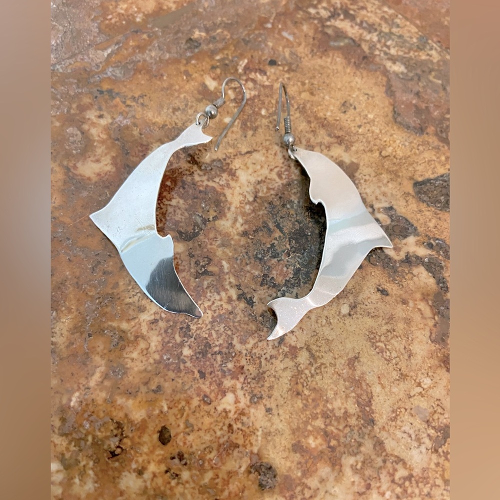 Sterling Silver Dolphin earrings